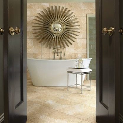 Wayne's Flooring - Porcelain vs Ceramic Tile blog - bathroom with glazed porcelain tiles
